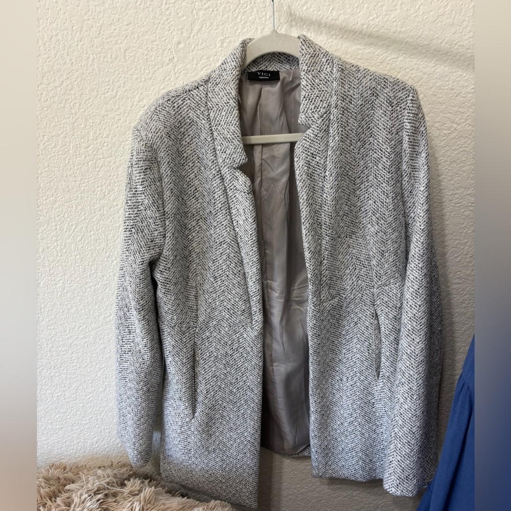 VICI Women's Textured Gray Blazer